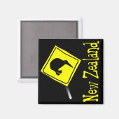 Vorsicht vor Kiwis Magnet (Vorderseite/Rückseite)