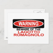 Vorsicht vor Lagotto Romagnolo Postkarte (Vorne/Hinten)