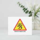 Vorsicht vor Lions Postkarte (Stehend Vorderseite)