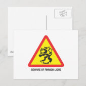 Vorsicht vor Lions Postkarte (Vorne/Hinten)