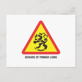 Vorsicht vor Lions Postkarte
