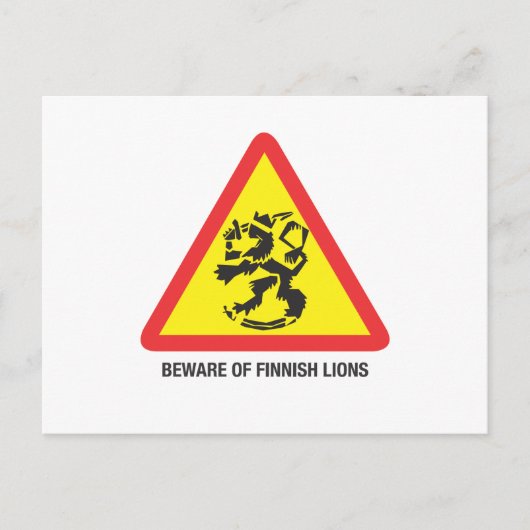 Vorsicht vor Lions Postkarte (Vorderseite)