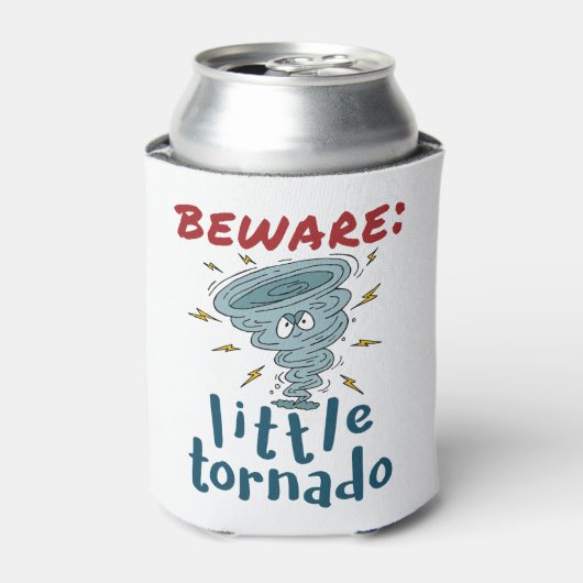 Vorsicht vor Little Tornado Niedlich Dosenkühler (Kanne Vorderseite)