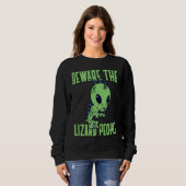 Vorsicht vor Lizard People Sci Fi Illuminati Men W Sweatshirt (Vorne ganz)