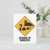 Vorsicht vor Loch Ness Monster Postkarte (Stehend Vorderseite)