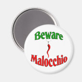 Vorsicht vor Malocchio (böses Auge) Magnet (Vorderseite/Rückseite)