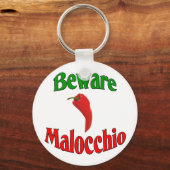 Vorsicht vor Malocchio (böses Auge) Schlüsselanhänger (Vorderseite)