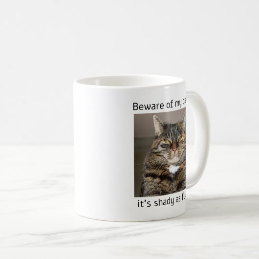 Vorsicht vor meiner Katze Funny Rude Kaffeetasse (VorderseiteRechts)