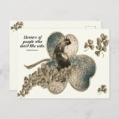 Vorsicht vor Menschen, die Katzen nicht mögen Postkarte (Vorne/Hinten)