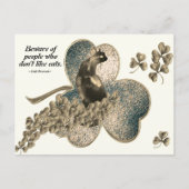 Vorsicht vor Menschen, die Katzen nicht mögen Postkarte (Vorderseite)