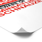 Vorsicht vor Miniatur Schnauzer Poster (Ecke)