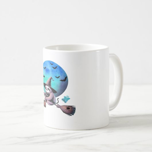 Vorsicht vor Niedlicher Hexenfliege auf Broom Hall Kaffeetasse (VorderseiteRechts)