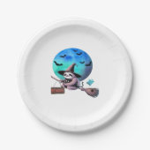 Vorsicht vor Niedlicher Hexenfliege auf Broom Hall Pappteller (Vorderseite)