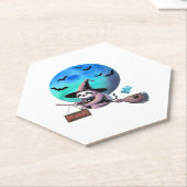 Vorsicht vor Niedlicher Hexenfliege auf Broom Hall Untersetzer (angewinkelt)