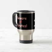 Vorsicht vor Pirates Travel Mug Reisebecher (Vorderseite Links)