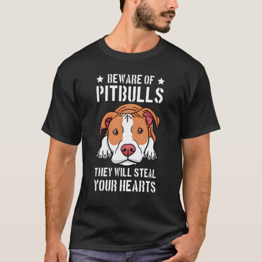 Vorsicht vor Pitbull, das wird dein Pit Bull bleib T-Shirt (Vorderseite)