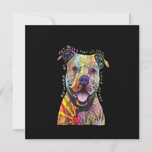 Vorsicht vor Pitbull Hunden, die Ihr Herz stehlen  (Vorderseite)