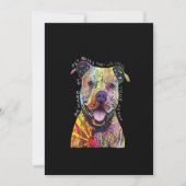 Vorsicht vor Pitbull-Hunden, sie werden Ihr Herz s Dankeskarte (Vorderseite)