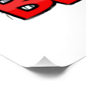 Vorsicht vor Rotweiler Poster (Ecke)