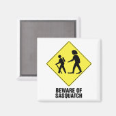 Vorsicht vor Sasquatch Magnet (Vorderseite/Rückseite)