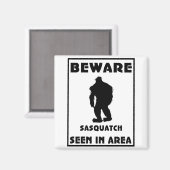 Vorsicht vor Sasquatch Poster Magnet (Vorderseite/Rückseite)