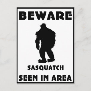 Vorsicht vor Sasquatch Poster Postkarte