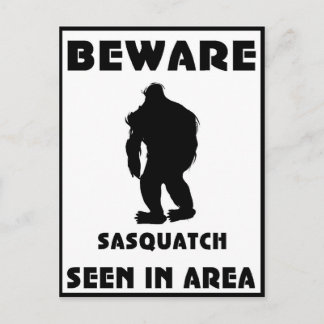 Vorsicht vor Sasquatch Poster Postkarte