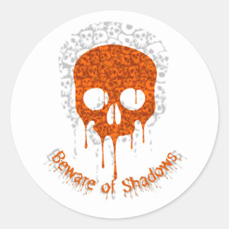 Vorsicht vor Schatten Runder Aufkleber