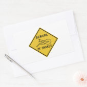 Vorsicht vor Schlangen, Verkehrswarnung, Australie Rechteckiger Aufkleber (Umschlag)