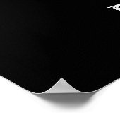 Vorsicht vor Schwarz-weißem Halloween Spuk House Poster (Ecke)