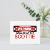 Vorsicht vor Scottie Postkarte (Stehend Vorderseite)