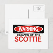 Vorsicht vor Scottie Postkarte (Vorne/Hinten)