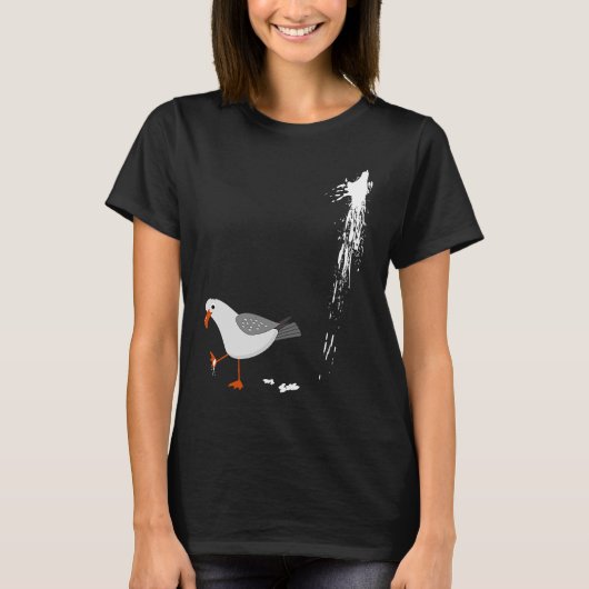 Vorsicht vor Seagull Albatros Bird Crack Gull Beac T-Shirt (Vorderseite)