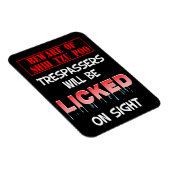 "Vorsicht vor Shih Tzu Poo" Magnet (Schwarz) (Rechte Seite)