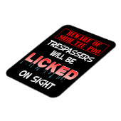 "Vorsicht vor Shih Tzu Poo" Magnet (Schwarz) (Linke Seite)