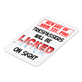 "Vorsicht vor Shih Tzu Poo" Magnet (Weiß) (Linke Seite)