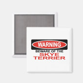 Vorsicht vor Skye Terrier Magnet (Vorderseite/Rückseite)