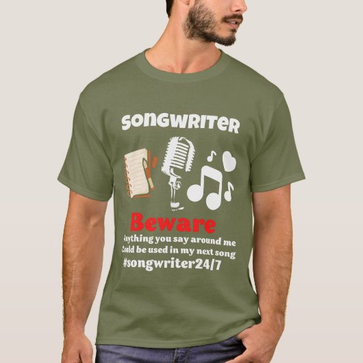 Vorsicht vor Songwriter-T - Shirt (Vorderseite)