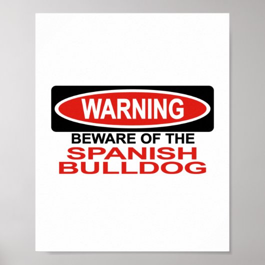 Vorsicht vor spanischem Bulldog Poster (Vorne)