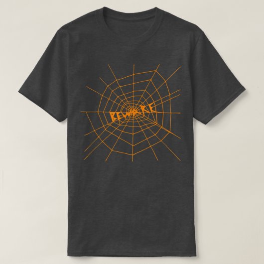 Vorsicht vor Spider Web T - Shirt - Handgezeichnet (Design vorne)