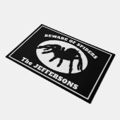 "Vorsicht vor Spidern" Tarantula Doormat Fußmatte (Schrägansicht)