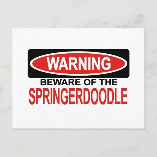 Vorsicht vor Springerdoodle Postkarte (Vorderseite)