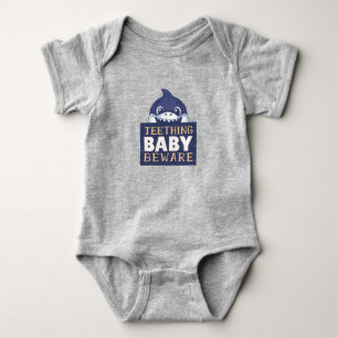 Vorsicht vor Teething Baby Shark Strampler