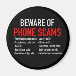 Vorsicht vor Telefonschaum - Liste zur Verhinderun Magnet