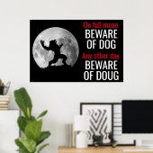 Vorsicht vor Werewolf Poster (Heimbüro)