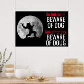 Vorsicht vor Werewolf Poster (Küche)