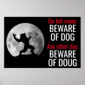 Vorsicht vor Werewolf Poster (Vorne)