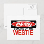Vorsicht vor Westie Postkarte (Vorne/Hinten)