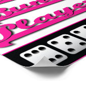 Vorsicht vor wilden Bunco-Spieler-Poster Poster (Ecke)