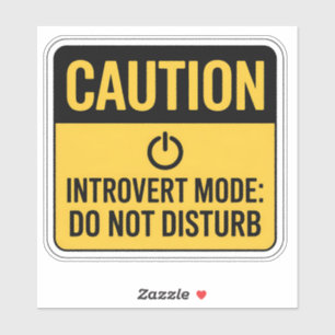 Vorsicht - Warnung in den Modus einblenden Aufkleber